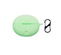 QJONSIU Coque Compatible avec Oppo Enco Air 5 Pro, Protection Coque en Silicone Souple Case avec Mousqueton-Vert Clair