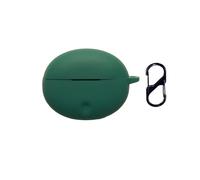 QJONSIU Coque Compatible avec Oppo Enco Air 5 Pro, Protection Coque en Silicone Souple Case avec Mousqueton-Vert