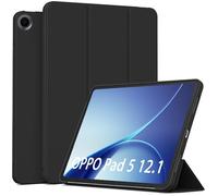 QJONSIU Coque Compatible avec Oppo Pad 5, Fonction Stand, Protection en TPU Anti-Choc, Intelligent Ultra-Mince Kickstand Case-Noir