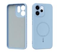 QJONSIU Coque Compatible avec Oppo Reno 15F, Compatible avec MagSafe, Ultra-Fin Silicone Liquide Antichoc Souple Case-Bleu Ciel