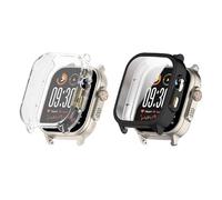 QJONSIU Coque Compatible avec Realme Watch 5 avec Protection D'écran, 2 Pack Anti-Rayures Coque de Protection en TPU Souple-Noir Transparent