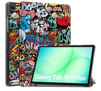 QJONSIU Coque Compatible avec Samsung Galaxy Tab A11+, Stand Feature Couverture Intelligente Ultra Fine, PU et PC Étui Protecteur Anti-Rayures-4