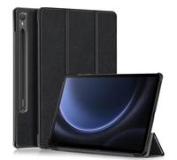 QJONSIU Coque Compatible avec Samsung Galaxy Tab S11, Stand Feature Couverture Intelligente Ultra Fine, PU et PC Étui Protecteur Anti-Rayures-Noir