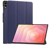 QJONSIU Coque Compatible avec Samsung Galaxy Tab S11 Ultra, Stand Feature Couverture Intelligente Ultra Fine, PU et PC Étui Protecteur Anti-Rayures-Bleu