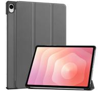 QJONSIU Coque Compatible avec Samsung Galaxy Tab S12 Plus, Stand Feature Couverture Intelligente Ultra Fine, PU et PC Protecteur Anti-Rayures-Gris