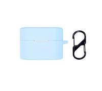 QJONSIU Coque Compatible avec Sony WF-1000XM6, Protection Coque en Silicone Souple Case avec Mousqueton-SkyBleu