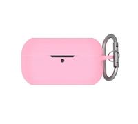 QJONSIU Coque Compatible avec Technics EAH-AZ100, Antichoc Robuste Souple Silicone Protection avec Mousqueton, Protection Intégrale du Corps-Rose