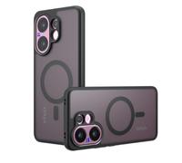 QJONSIU Coque Compatible avec Vivo V60, Compatible avec MagSafe, Protection Airbag, Ultra-Fin PC Anti-Rayures Translucide Mat Case-Noir