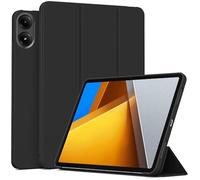 QJONSIU Coque Compatible avec Xiaomi Redmi Pad Pro 12.1, Fonction Stand, Protection en TPU Anti-Choc, Intelligent Ultra-Mince Kickstand Case-Noir