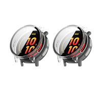 QJONSIU Coque PC Dur Compatible avec Garmin Bounce 2 avec Verre Trempé Film, 2 Pack Coque de Protection Anti-Rayures-Transparent