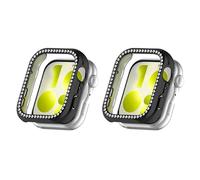 QJONSIU Coque PC Dur Compatible avec Huawei Watch Fit 5, 2 Pack Anti-Rayures Protection Case, Bling Diamond -Noir