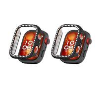 QJONSIU Coque PC Dur Compatible avec Huawei Watch Fit 5 Pro, 2 Pack Anti-Rayures Protection Case, Bling Diamond -Noir