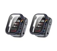 QJONSIU Coque PC Dur pour Huawei Watch D2 avec Verre Trempé, [2-Pack] Coque de Protection Anti-Rayures Compatible avec Huawei Watch D2-Bleu