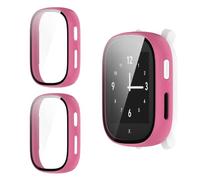 QJONSIU Coque PC Dur pour Xplora X6 Play Gen2, 2 Pack, RoseRed | Anti-rayures Protection Étui avec Verre Trempé Film, Anti-choc, Découpes précises