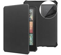 QJONSIU Etui Compatible avec Kindle Paperwhite 12th 2024, [Stand Feature] Couverture Intelligente Ultra Fine, PU et PC Étui Protecteur Anti-Rayures-Noir
