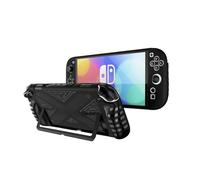 QJONSIU Étui Compatible avec Nintendo Switch 2, Antichoc Étui en TPU Souple Case avec Kickstand, Anti-Rayures Protecteur-Noir