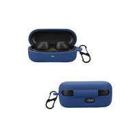 QJONSIU Étui Compatible avec Sony WF-C510, Étui en Silicone Souple, avec Clip en Forme de D, Étui de Protection pour Sony WF-C510-Bleu