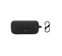 QJONSIU Étui Compatible avec Sony WF-C510, Étui en Silicone Souple, avec Clip en Forme de D, Étui de Protection pour Sony WF-C510-Noir