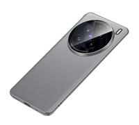 QJONSIU Étui Compatible avec Vivo X200 Pro, Anti-Rayures Ultra-Mince Protection Étui en Cuir PU-Gris