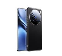 QJONSIU Étui Compatible avec Vivo X200 Pro, Anti-Rayures Ultra-Mince Protection Étui en Cuir PU-Noir
