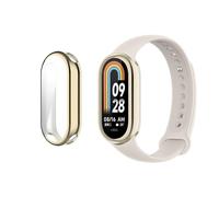 QJONSIU Étui Compatible avec Xiaomi Smart Band 10 avec Protection D'écran, 2 Pack Anti-Rayures Étui de Protection en TPU Souple-Or
