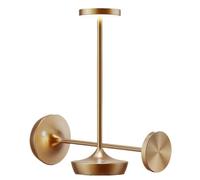 QJRGUY 2 Paires Lampes de Table Portables sans Chaîne à Batterie, Supporte la Lumière en Continu, Base Réglable, Divers Style d'Intérieur (Blanc2)