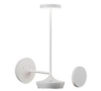 QJRGUY 2 Paires Lampes de Table Portables sans Chaîne à Batterie, Supporte la Lumière en Continu, Base Réglable, Divers Style d'Intérieur (Blanc2)