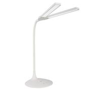 QJRGUY de LED Couleur avec minuterie Automatique, Cou réglable Commandes activées par Le Toucher pour l'artisanat l'apprentissage adaptés Salon, dortoir, au Bureau, (Lampe Blanche à Double