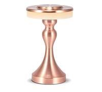 QJRGUY Lamp de Table métal avec contrôle à Distance, Couleur Tactile sans Fil Pile Rechargeable, Trois Niveaux de luminosité, doré - idéal pour Le Salon, la Chambre d'hôte, Le Bureau