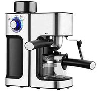 QJRGUY Machine 800W Pompe 5 Bar frottement de Lait, Filtre Carafe Verre, Petites Machines café à Goutte avec décoration en Acier Inoxydable pour la Maison