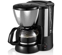 QJRGUY Machine café électrique américaine entièrement Goutte Acier Inoxydable avec réservoir d'eau en Verre de 650 ML, Isolation Automatique Fonction Anti-Drip, 600W, Noir, pour Le cuisinière à