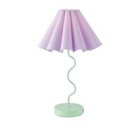 QJRGUY Plein de Style Lampes à Table Pleat, Lit en Lin Base en Céramique, Décorations pour Chambre, Coin de Salle, Accessoires Bureau, Bonheur Travailler (Noir)
