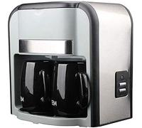QJRGUY Portable de Voyage en Plein air Appareils ménagers 2 Tasses Café Goutte 420W électrique Coffee Vapeur Expresso Espresso Machine à Utiliser Gris argenté