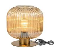 QJRGUY Table Lamp Artisanale en Verre Ciselé Antique Or, Coiffeurs Chambres de Lecture Idéal Bureau, Dormatoire, Bureau