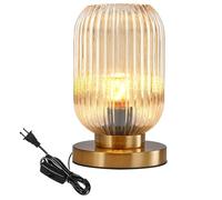 QJRGUY Table Lamp avec Création Pumpkin Grille de Verre Sert à la Chambre, Bureau, Intérieur, etc. (Vert)