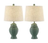 QJRGUY Table Lamp Bohémien Wrought Iron, 2-Pack, Living Room, Bedroom, Office, Cozy - Compatible with (Nature)
