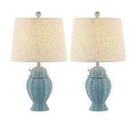 QJRGUY Table Lamp Bohémien Wrought Iron, 2-Pack, Living Room, Bedroom, Office, Cozy - Compatible with (Nature)