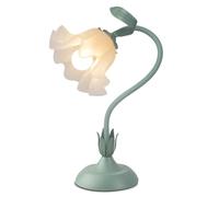QJRGUY Table Lamp Lily-of-The-Valley Artful with Adjustable Gooseneck, 3 Températures de Lumière Modes, Bulbe Lumineux pour Bureau, Lecture Aideur Salle à Manger, Chambre, Bureau (Rouge)