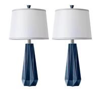 QJRGUY Table Lamp Set de Temps Réels avec Plaques en Linen, pour la Salle à Manger, Le Dormant, l'Office, (Couleur Gris Malachite)