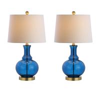 QJRGUY Tableaux Lumineux Épurés Verre Tableau de Lit, Blanc Bleu Marine - Meilleur Choix pour Les Chambres à Coucher, Spacieuses Spéciales