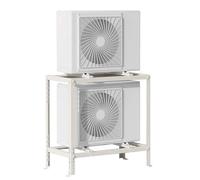 QJSZMEI Support de Climatisation, Robuste Réglable Console au Sol Climatiseur Rack, Mini Split Universel AC Base, Double Support de Montage Plancher pour Pompe À Chaleur Condensateur, 80 x 80 x 45 cm