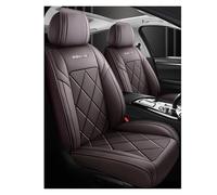 QJUNMENG Housse Siege Voiture pour Fiat 500L 500X 500S 500e 500, Coussin en Cuir De Première Imperméable Et Résistant À l'usure, Housses Siege Avant Arrière Auto(Brown)