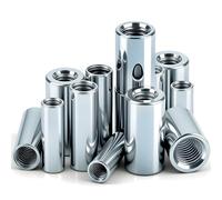 qjuwhua 8 Pièces M6 Manchons Filetés Ronds de Connexion M6x12x25mm en Acier Carbone Zingué Manchon Tige Filetee Ecrou Cylindrique Long Entretoise pour Machines Meubles et Appareils Électroniques