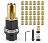qjuwhua Insert Fileté Metal M5 Écrou à Sertir Kit Écrous à Tête de Riveter | les Écrou Têtes de Riveteuse Manuelle 30 pcs Écrous à Sertir et 1 Clé pour Travaux de Métallurgie et de Tôlerie Réparation