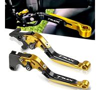 QJY-Motor Part-Store Adjustable Moto Leviers d'embrayage de Frein CNC pour T-MAX 530 500 2008-2016 Tmax 530 SX DX 2017 2018 2019 TMAX 560 2020 (Or/Noir)