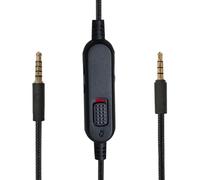 QJYTH Cordon de rechange compatible avec casque Logitech G Pro X 2 / G Pro X/GPro / G433 / G233, câble audio avec contrôle du volume et sourdine en ligne compatible avec manette PS5/PS4 (2 m)