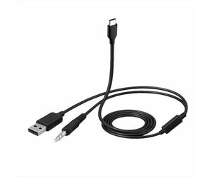 Qkansiw Adaptateur AUX Jack 3,5 mm USB Y Câble spiralé Interface Musique de Voiture, Compatible avec IP 16 15 Pro Max 15 Plus Google Pixel 4 4 XL 3 2 2 XL Galaxy (Type-C)