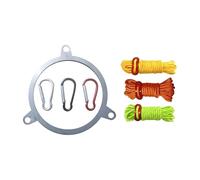 Qkbuza Accessoires Anti-Vent pour Tuyau de Poêle | Équipement Portable en Acier avec Mousquetons - Capot Anti-Pluie Et Anneau Anti-Vent pour Poêle | pour Jardin Terrasse Maison Foyer Pique