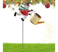 Qkbuza Arrosoir De Noël À Energie Solaire,Lumière Solaire De Bouilloire Bonhomme De Neige - Éclairage de Paysage Étanche | pour Jardin Terrasse Arrière-Cour Porche Allée Extérieur