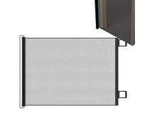 Qkbuza Barrière pour Chien 150cm Étractable Barrière Escamotable pour Escalier Tissu en Maille Cloison Souple Anti-Fugue pour Chats Adaptée À L'Intérieur Escalier Salon Chambre Cuisine Terrasse